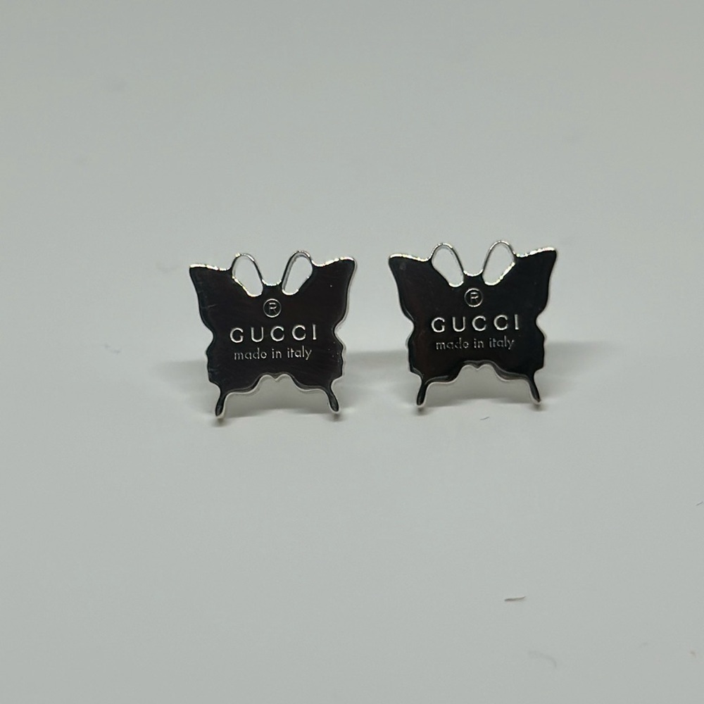 Gucci 925 silver butterfly authentic 100% earrings